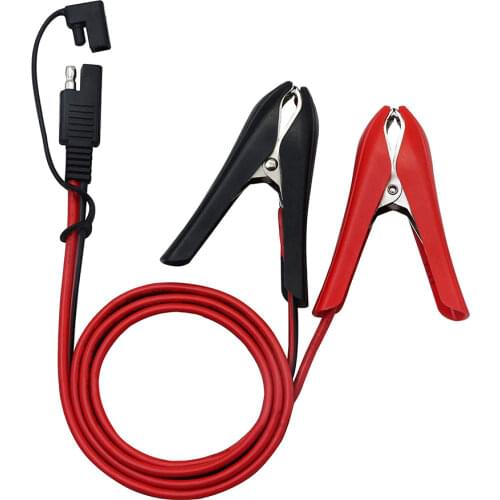 100CM 14AWG Alligator Crocodile Clip to SAE Connector Quick Release Quick Disconnect Car Solar Power Charging Extension Cable