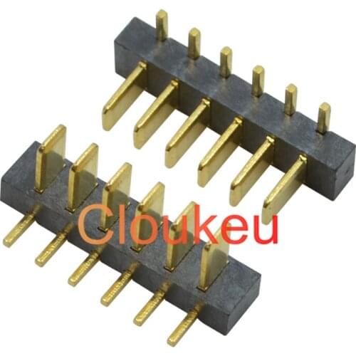 2.5mm pitch 90 degree side-insertion foolproof notebook small rubber core male socket gold-plated battery socket 4-10P