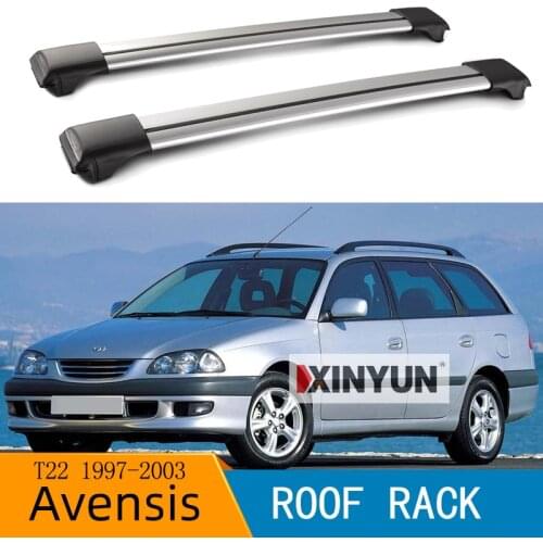 2Pcs Roof bars For Toyota avensis T22 1997-2003 Aluminum Alloy Side Bars Cross Rails Roof Rack Luggage LOAD 100KG Vehicle