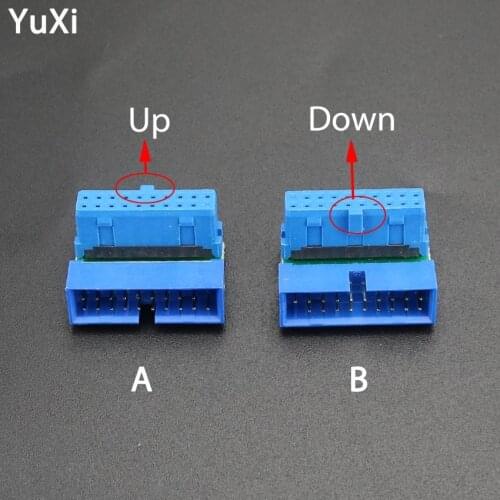 2pcs USB 3.0 19P 20pin Male to Female Extension Adapter Converter for Motherboard Chassis Front Seat Expansion Connector