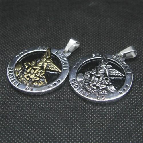 2019 Protect US Pendant 316L Stainless Steel Fashion Cool Golden Fashion Angel Pendant