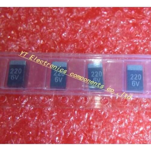 50pcs/lot 6.3V220UF C(6032) 220UF 6.3V 220 6V Best quality