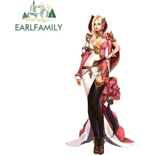 EARLFAMILY 13cm x 6.9cm for Female Elf Car Stickers Creative Decals Car Accessories Trunk Waterproof Skateboard Scratch-Proof
