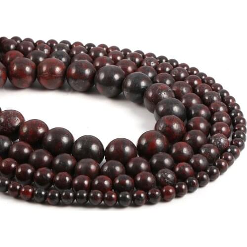 Hot Sale Natural Stone Beads Round Shape Retro Loose Spacer Beads Jewelry Making DIY Bracelet Necklace Accessories 4 6 8 10 12mm
