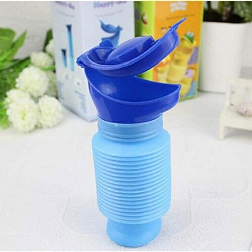 Washable Male Female Emergency Portable Urinal Retractable Pee Bottle For Travel Camping Car Toilet 750ml Blue Urinal Bottle