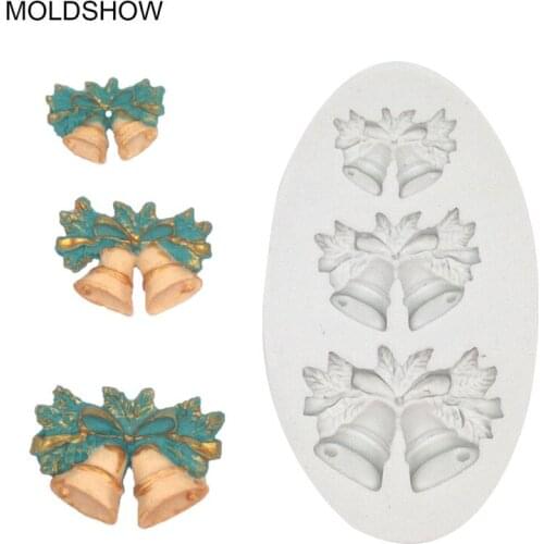 DIY Christmas Small Bell Silicone Mold Fondant Chocolate Cake Decorating For Biscuit Candy Mold For Cupcake molds Pastry Cookin