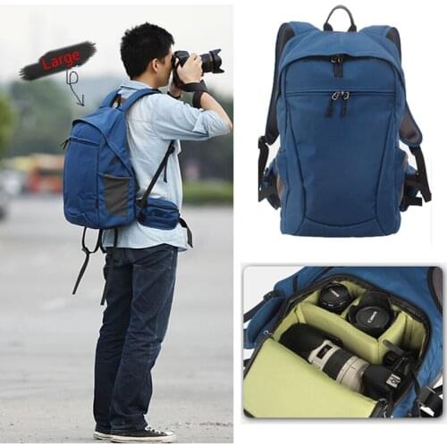 Roadfisher SLR DSLR Camera Bag Mochila Camera Backpack 15'' Laptop Rucksack For Canon Nikon Case Travel Photography Video Bag