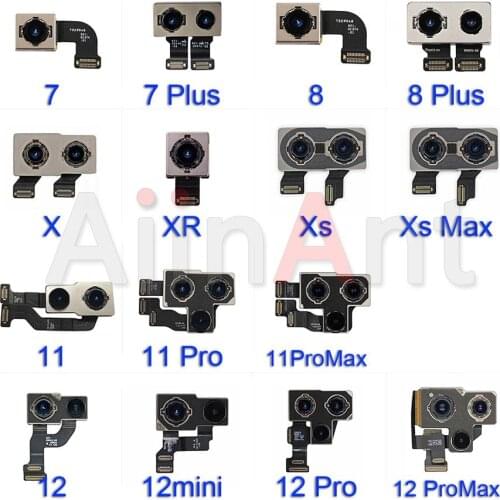 100% Original For iPhone 6 6s 7 8 Plus Real Camera For iPhone X Xs 11 Pro Max XR Back Camera Flex Cable Phone Parts Replacement