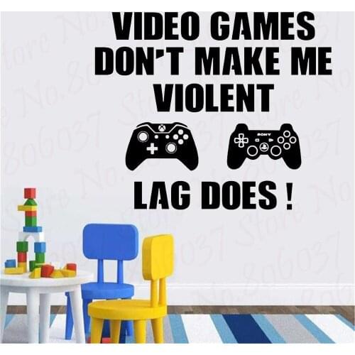 Gaming Wall Art Decal Boys Bedroom Video Game Wall Mural Removable Vinyl Wallpaper Viedo Games Design Vinyl Wall Sticker WL863