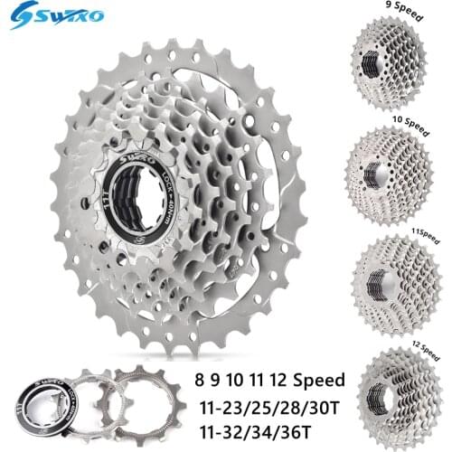 SWTXO Road Bike Cassette 8 9 10 11 12 Speed Bicycle Freewheel 11-23T/25T/28T/30T/32T/34T MTB Flywheel Sprocket For SHIMANO SRAM