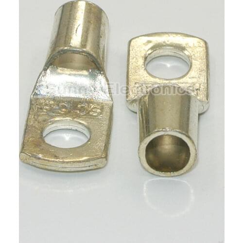 50PCS 5 GAUGE 5 AWG X 1/4" 5/16 3/8" in TINNED COPPER LUG BATTERY CABLE CONNECTOR TERMINAL SC16-6 SC16-8 SC16-10