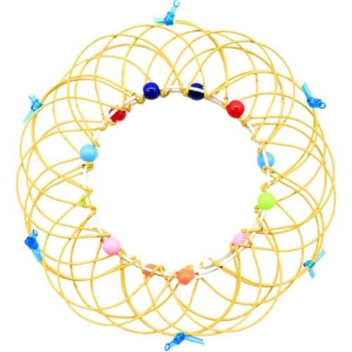 Mild Steel Flower Basket Toy 36 Changes Handmade Magic Mandala Flower Basket Toy Multiple Changes Iron Hoop Ring Toy Kids Toys