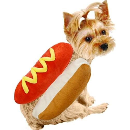 Hot Selling Funny Burger Pet Costumes Dogs and Cats Fall Winter Hot Dog Pet Clothes