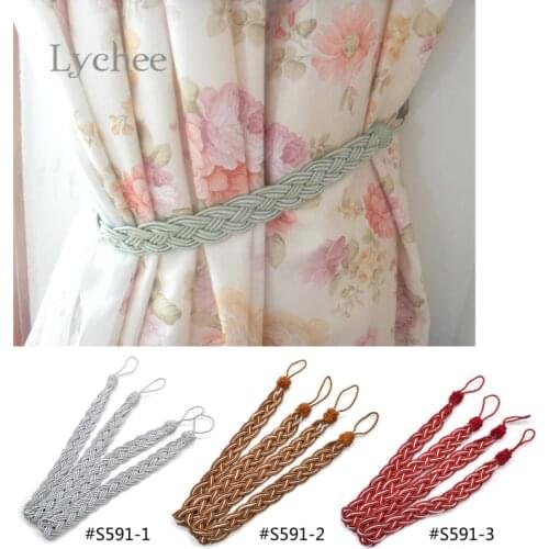 Lychee Life 1 Piece New Arrival Cotton Rope Curtain Fringe Tape Tassel Lace Curtains Tiebacks