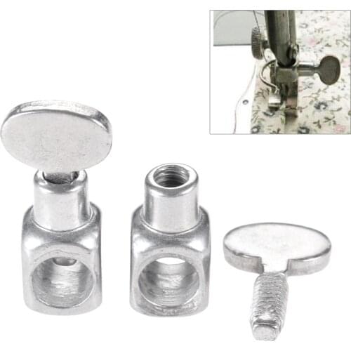 2Pcs Metal Old-fashioned Domestic Sewing Machine Needle Clamp Industrial Sewing Machine Accessory Silver