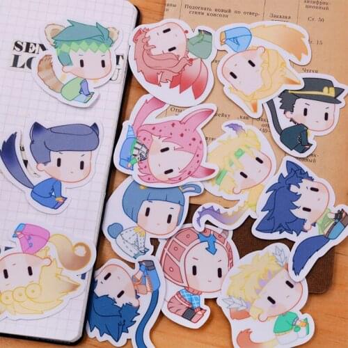 Cute Anime JoJos Bizarre Adventure Kujo Jotaro Kakyoin Noriaki Cartoon Stickers Waterproof Luggage Guitar Phone Decal Decor