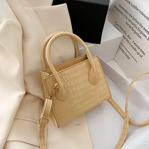 Fashion Crocodile Pattern Women Small Purse Handbags PU Leather Ladies Crossbody Bag Female Mini Shoulder Bags Box Flap Clutch