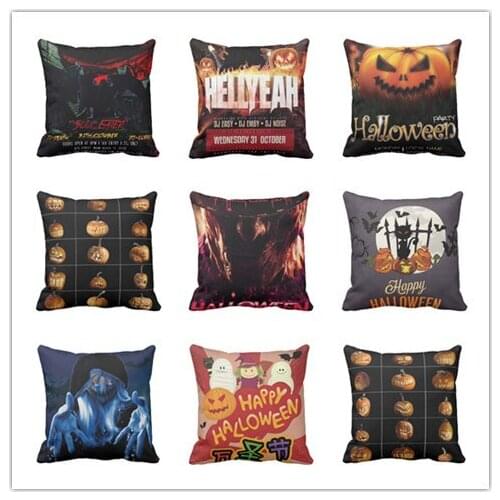 Happy Halloween Pumpkin High Quality Beauty 5 size Vintage Sofa Bed Home Decor Pillow Case Cushion Cover