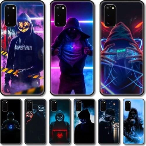 Neon Guy cool man Phone Case For Samsung Galaxy Note S21 20 10 9 E Lite UW Ultra 5G PRO Black Shell Cover