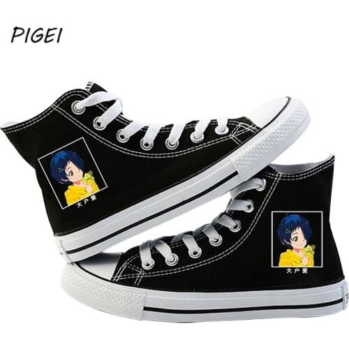 2021 New Anime Wonder Egg Priority Ohto Ai Shoes Girls Boys High Top Canvas Shoes Women Mens Casual Sneakers Sports Shoes