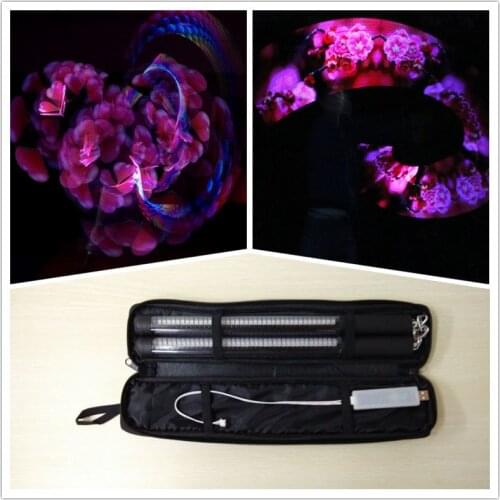 Wholesale price 2*31cm strong quality led nunchakus colorful led pixels poi for performance stage dancing show