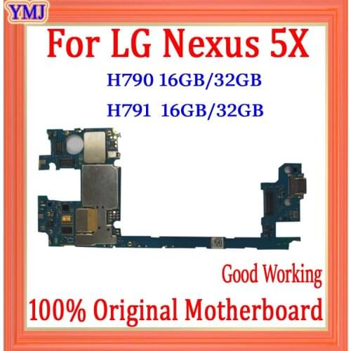 Original Unlock Motherboard LG Nexus 5X H790 H791 Mainboard 16GB/32GB With Full Chips For LG H790 H791 Logic Board 100% Tested