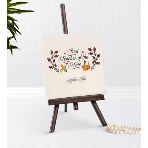Personalized The Year 'S Best Öğretmeni Şovaleli Natural Taş-1