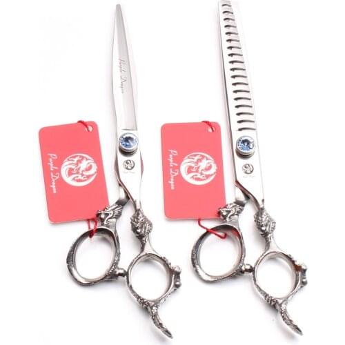 7" 440C Professional Hair Scissors Straight Shears Thinning Scissors Hairdressing Scissors Set Barber Scissor Dropshipping Z9107