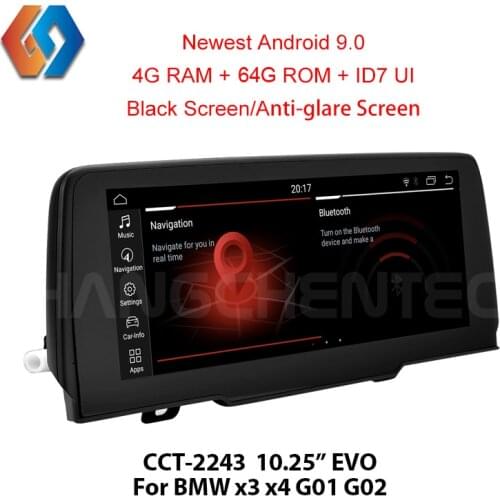 Px6 Android 9.0 64G For BMW X3 X4 G01 G02 2018 EVO With 6 Core CPU LPDDR4 2G RAM Built-in WiFi Bluetooth TV Touch Screen Unit 43