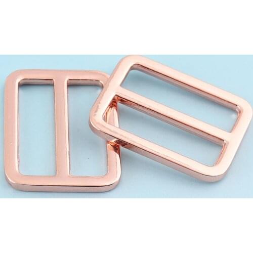 Rose Gold Buckles Strap Slider Fastener Release Belt Buckles 25mm sewing accessory rectangle buckles Adjuster Buckles