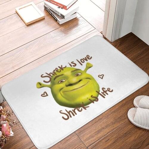 Shrek Is Love Shrek Is Life Doormat Carpet Mat Rug Polyester Anti-slip Floor Decor Bath Bathroom Kitchen Bedroom 40*60