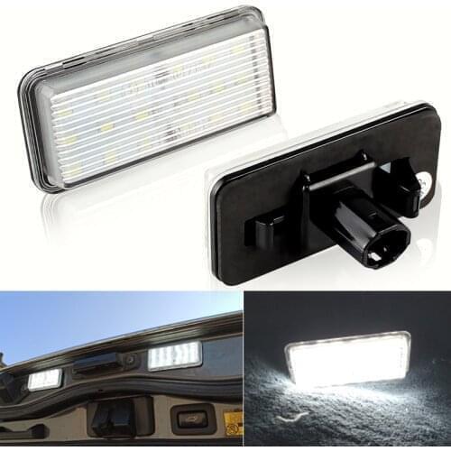 2X 12V rear number plate light For Toyota for Land Cruiser 120 for Prado 200 for Lexus GX470 No Error Car LED White auto lamp