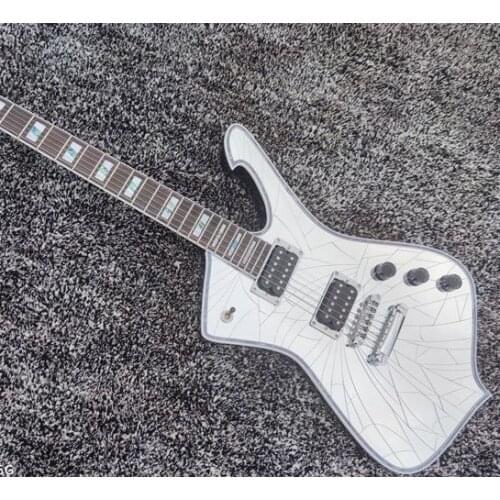 High quality six string electric guitar, model guitar, black paint, embedded abalone shell, fixed bridge, free delivery