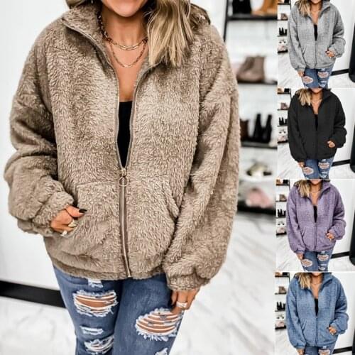 XIZOU Women's Coats With Zippers
