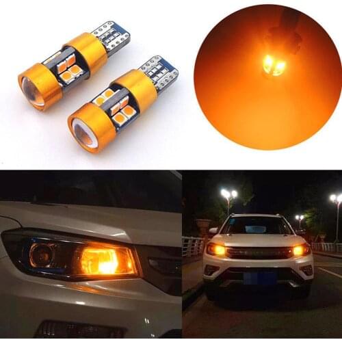 LED Signal Light 3030 12V 1Pair Orange Amber 158 Car 175 Position 2821 Parking 2827 2525 City W5WB T10 194NA 168
