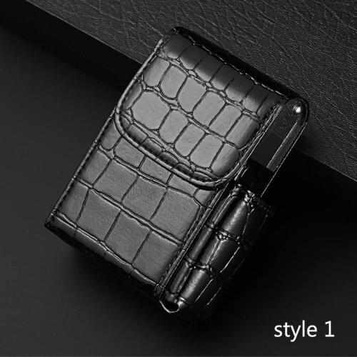 2 in 1 Cigarette Box Lighter Holder Tobacco PU Leather Nice Gift Smoker Smoke Tools Cigar Case Men Supplies Cards Case Package