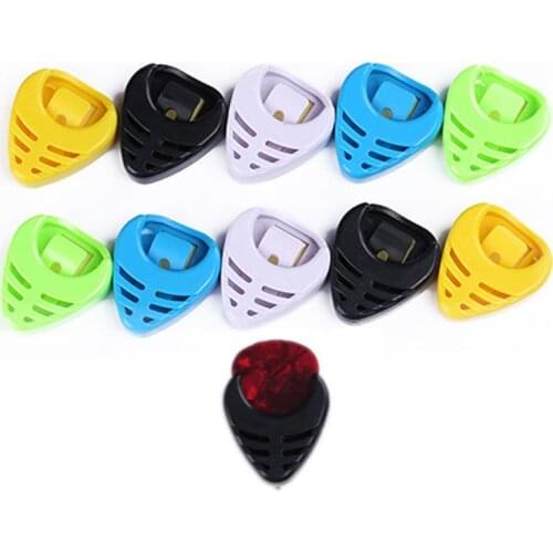 5PCS Guitar Picks Box Durable Guitar Picks Box Holder Case Electric Acoustic Guitar Parts Plastic Material Guitar Accessories