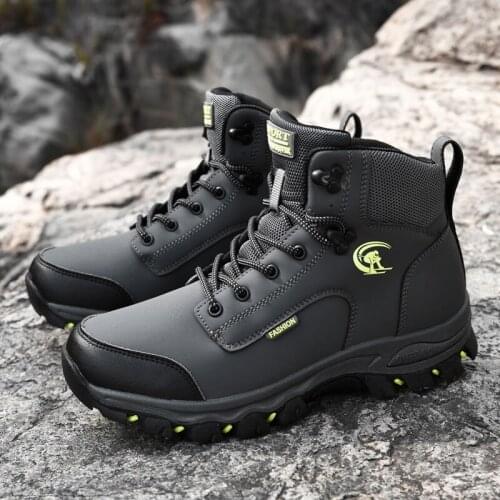 Leather Boots Summer Boots Men Hiking Shoes Mens Cowboy For Combat Winter Mens High Waterproof Casual Chelsea Boty Ankle
