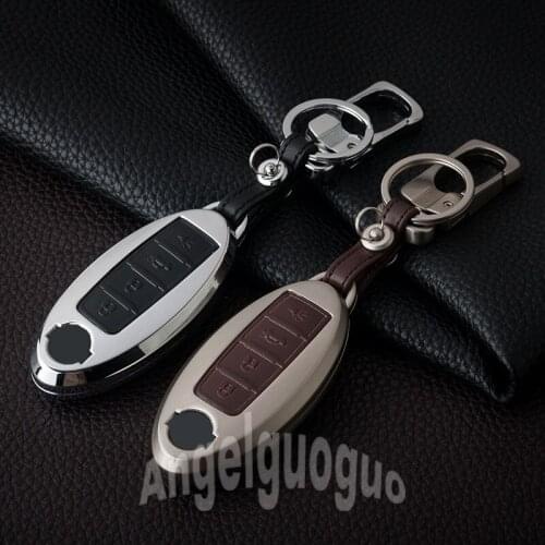 Zinc Alloy Car Key Cover Case bag For Nissan Qashqai X-Trail Tiida Teana Pathfinder Juke Car Key rings Accessories