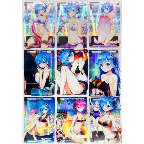 9pcs/set Rem Ram Life In A Different World From Zero No.3 ACG Sexy Toys Hobbies Hobby Collectibles Game Collection Anime Cards