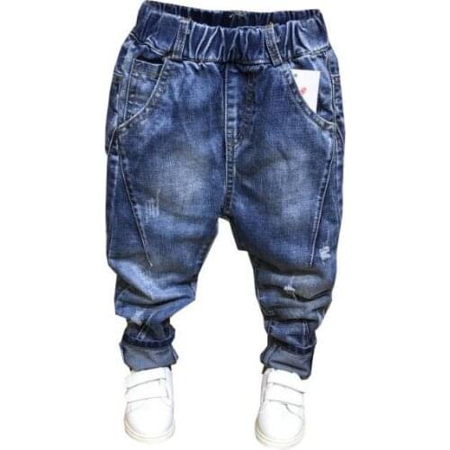 Fashion Baby Boys Jeans 2021 Spring Autumn Long Jeans Pants Casual Children Cotton Trouser for Kids Clothes