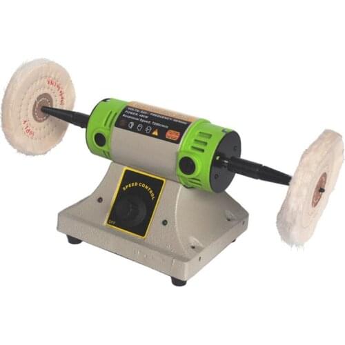 Desktop cloth wheel Grinding and polishing machine Adjustable speed Double-head polishing machine Gold-making tool Jewelry cloth
