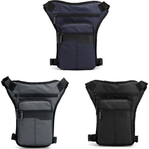 Men Nylon Motorcycle Hip Belt Waist Fanny Pack Riding Travel Shoulder Messenger Crossbody Bags Thigh Drop Leg Bag 20CA