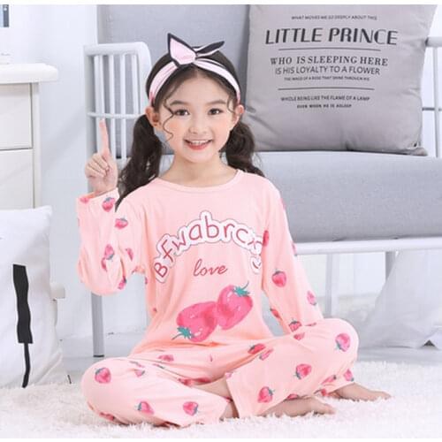 Spring Autumn Childrens Pajamas Set Cartoon Printed Homewear Boys Girls Sleepwear Casual Kids Pijamas Children Clothing Suit