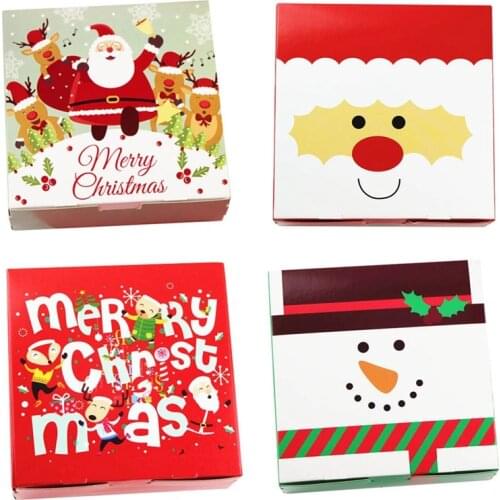 14*14*5CM Hello Christmas Design Gift Wrap Storage Paper Box As Gift Packaging DIY Three Style Candy Chocolate Pack