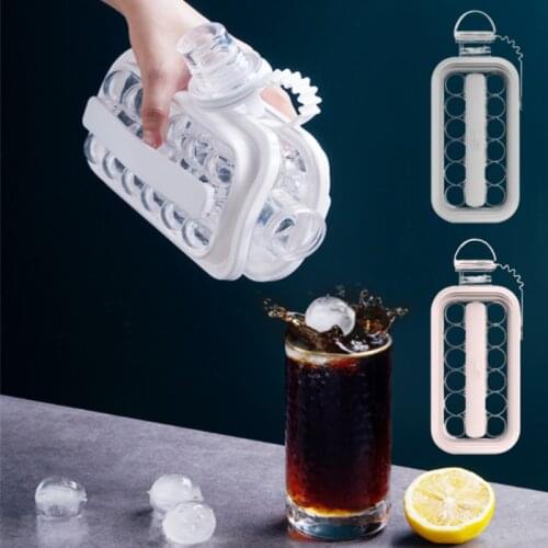 Portable Ice Ball Mold 2-in-1 Ice Cube Maker Water Bottle Ball Making Mould with Leak Proof Cap for Bar Home Party Kitchen Tools