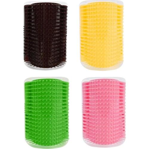 Pet Comb Cat Brush Corner Cat Massage Self Groomer Tickling Comb Brush Catnip Rubs Hair Removal Pet Grooming Cleaning Supplies