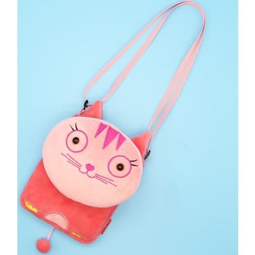 Girls Shoulder Bag Cute Kawaii Plush Cat Sling Bag Messenger Bag Kids Keys Coin Purse Lovely Princess Mini Handbag