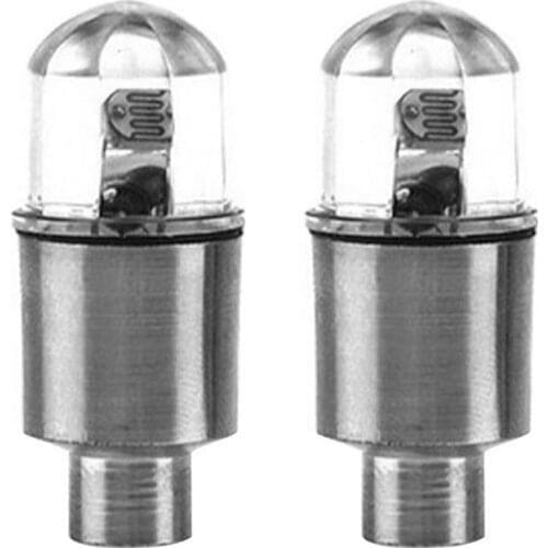 2pcs LED Neon Tyre Valve Caps Lights Bicycle Wheel Tire Lights For Mtb Bike Motorcycle Car Truck Wheels Nozzle Lamp