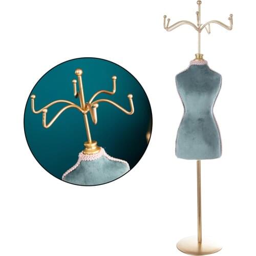 Vintage Fashion Jewelry Display Stand Organizer Mannequin Decor Ornament for Necklace Earring Bracelet Women Girls Bridal Gift